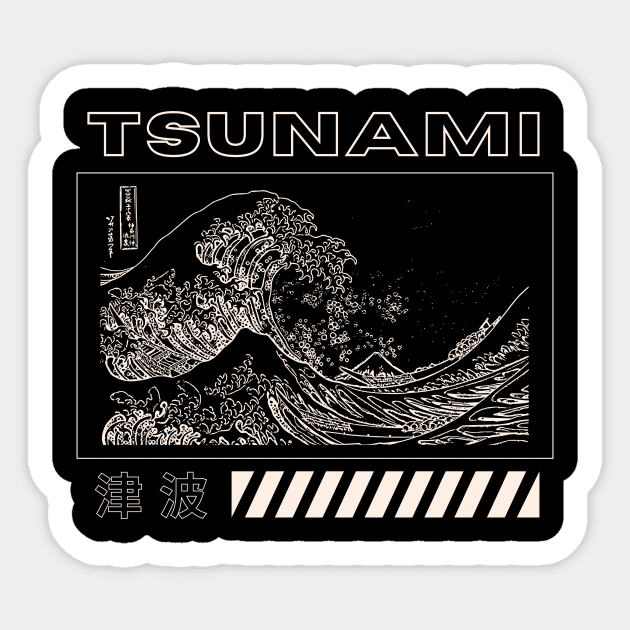 Japan tsunami Sticker by NexWave Store